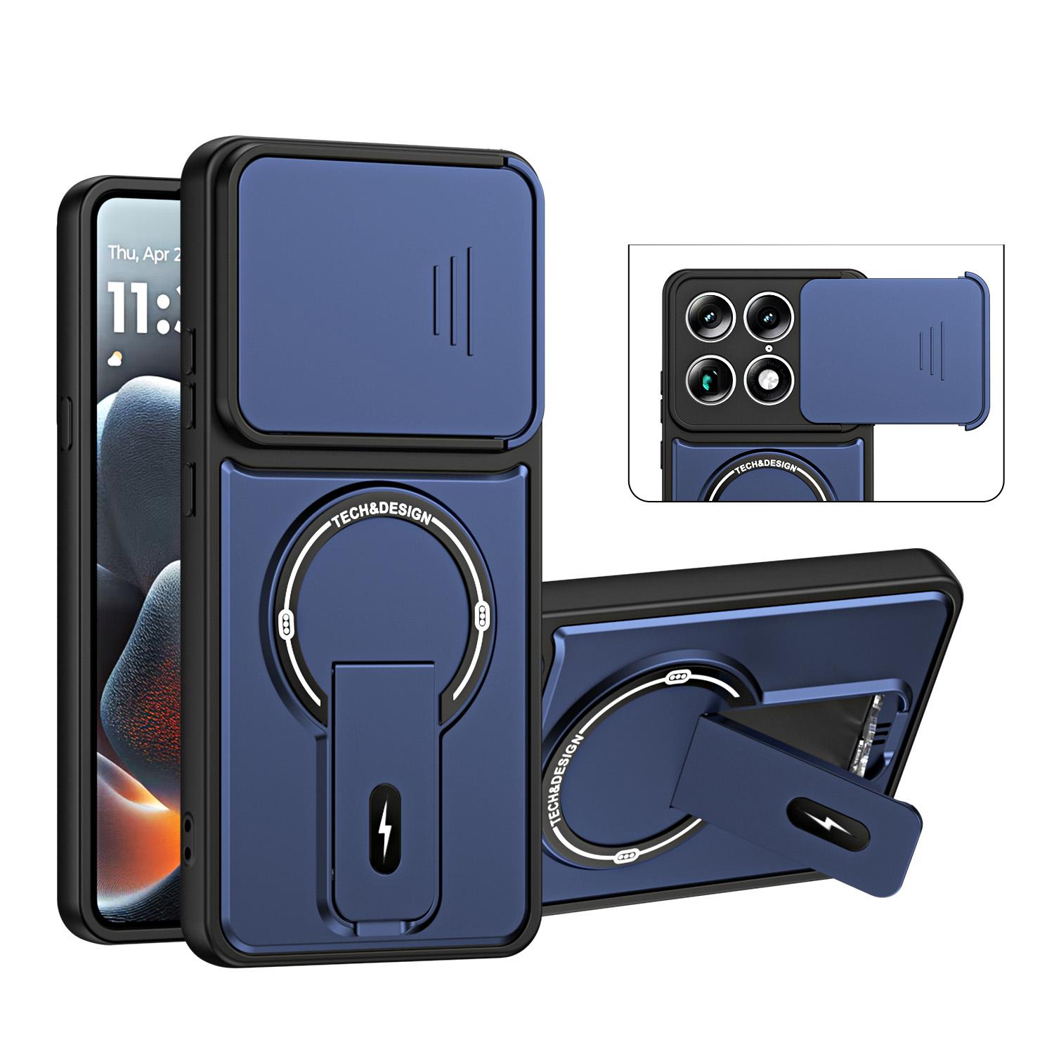 For Motorola Edge 70 Ultra / Signature Sliding Camshield Holder Magnetic Phone Case(Blue) - Shopkiz.com