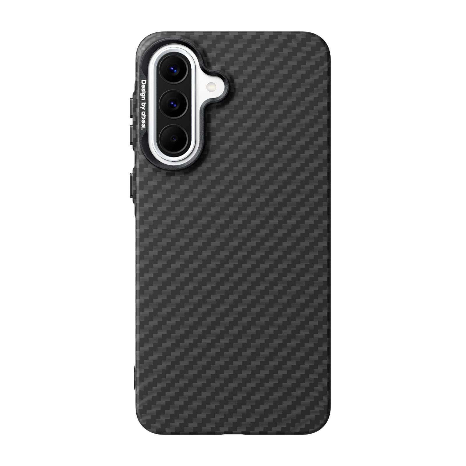 For Galaxy A37 5G ABEEL Lightweight Zero Feel Series Lyocell Fiber Water Adhesive Magnetic Phone Case(Carbon Fiber Black) - Shopkiz.com