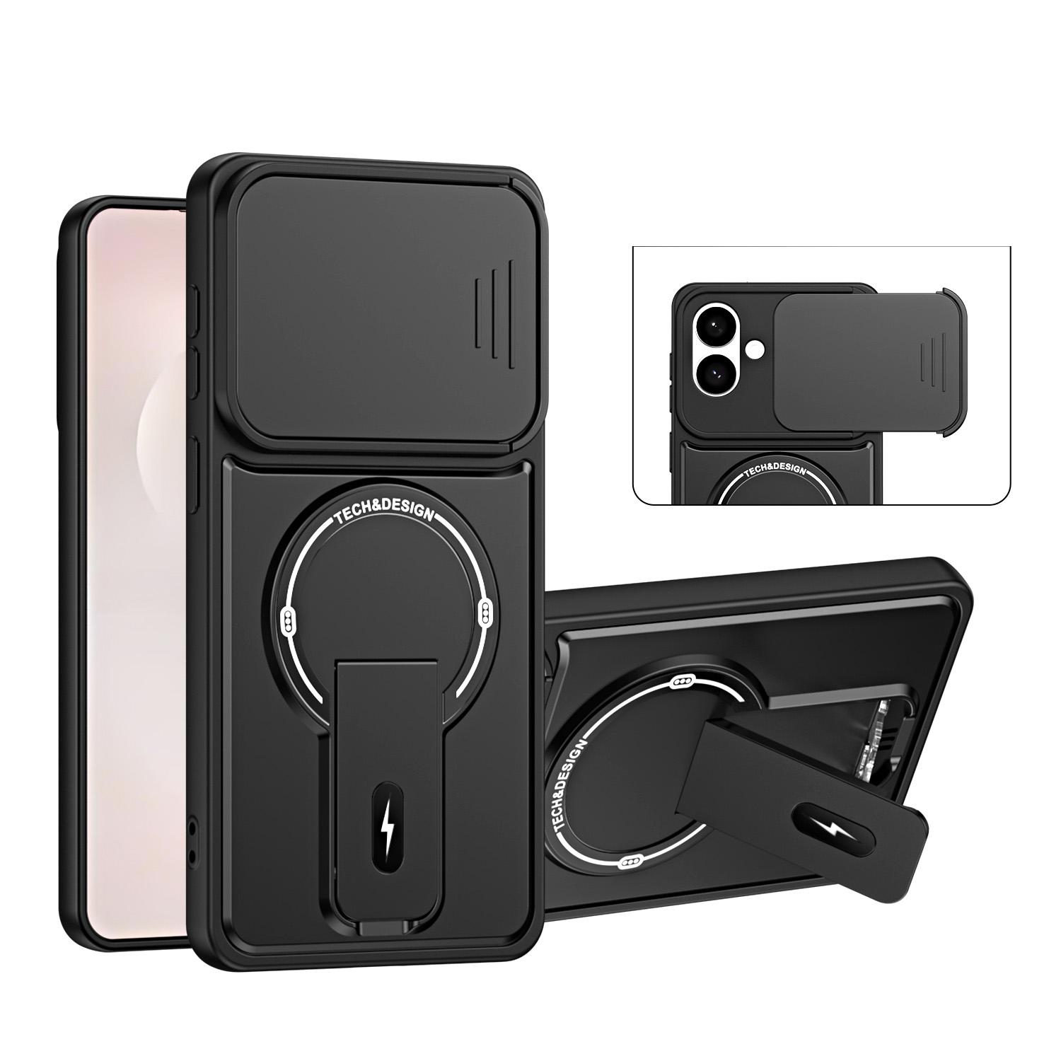 For Galaxy S26 Edge 5G Sliding Camshield Holder Magnetic Phone Case(Black) - Shopkiz.com