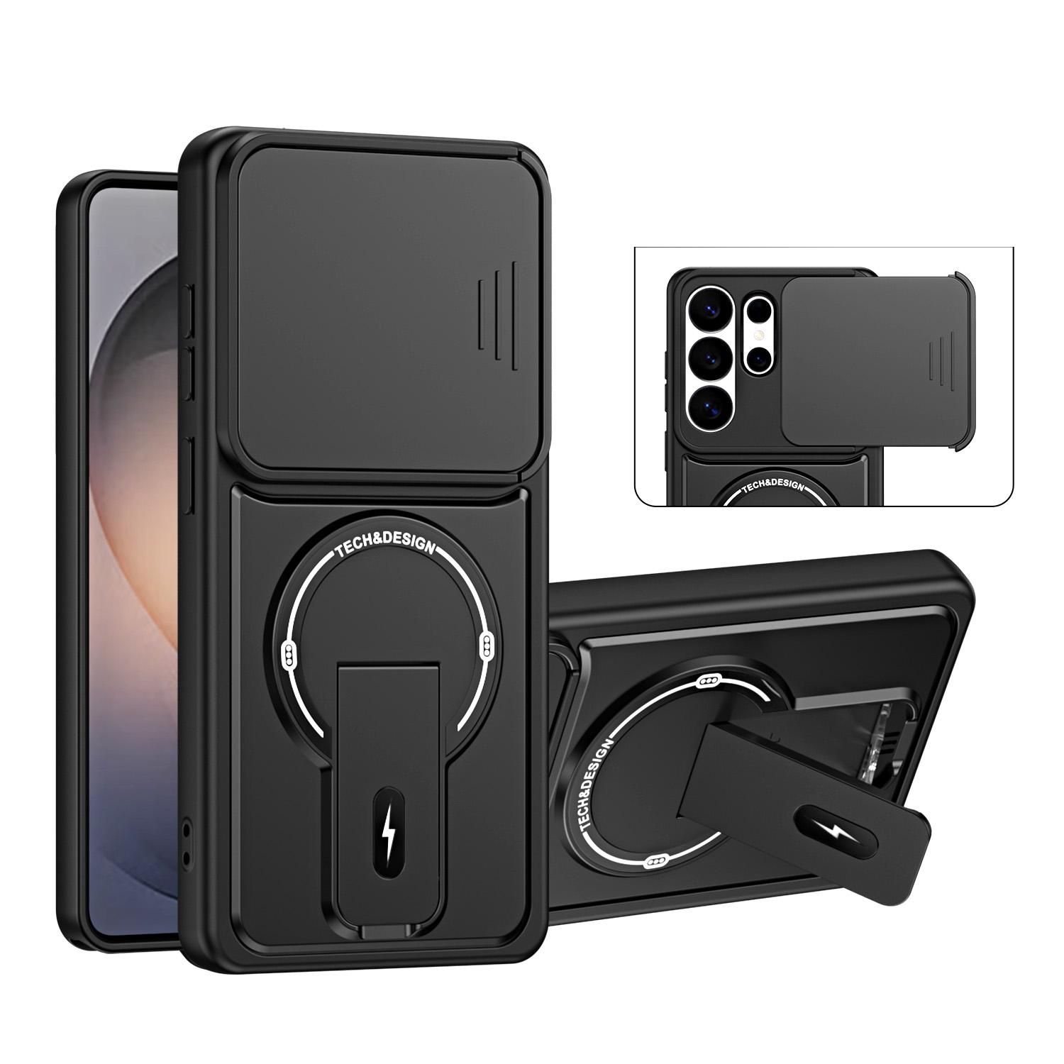 For Galaxy S26 Ultra 5G Sliding Camshield Holder Magnetic Phone Case(Black) - Shopkiz.com