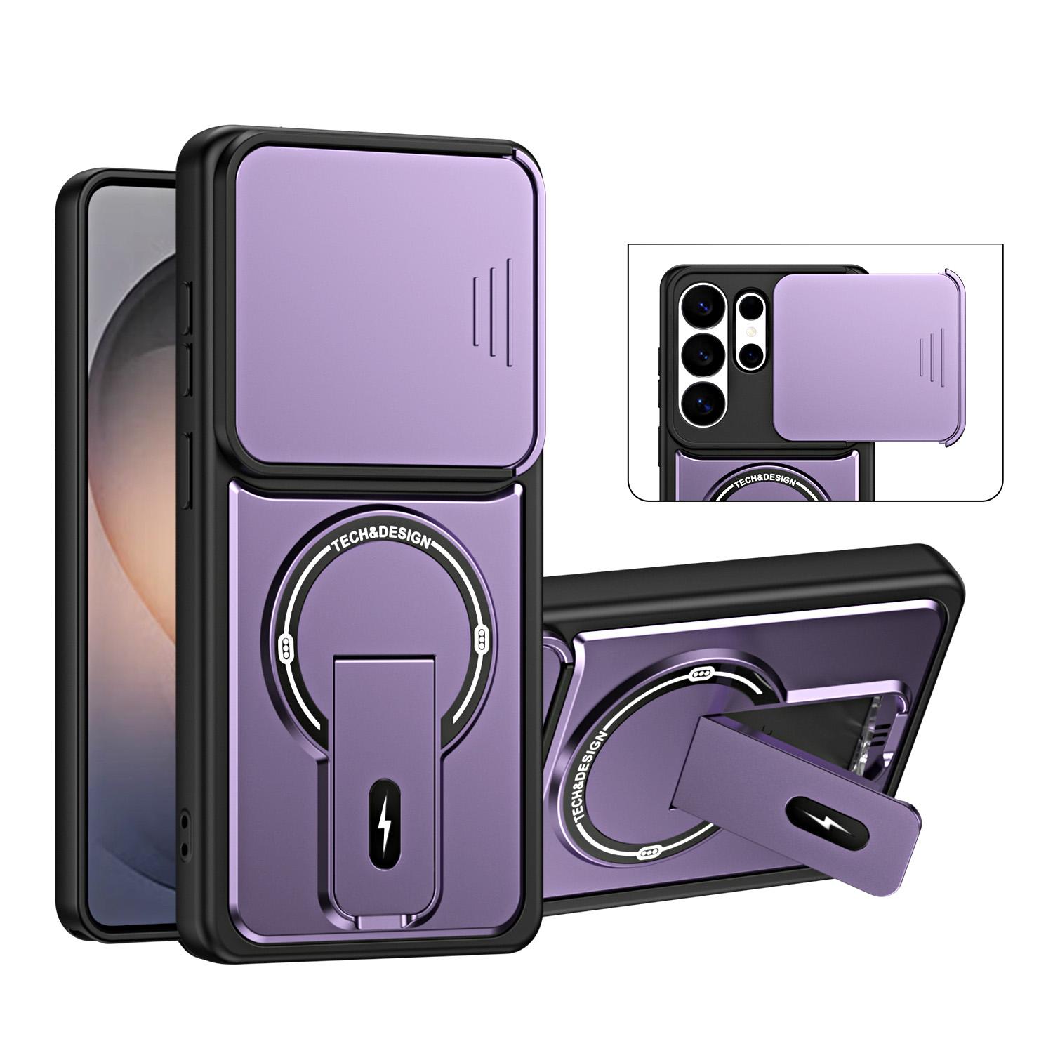 For Galaxy S26 Ultra 5G Sliding Camshield Holder Magnetic Phone Case(Purple) - Shopkiz.com