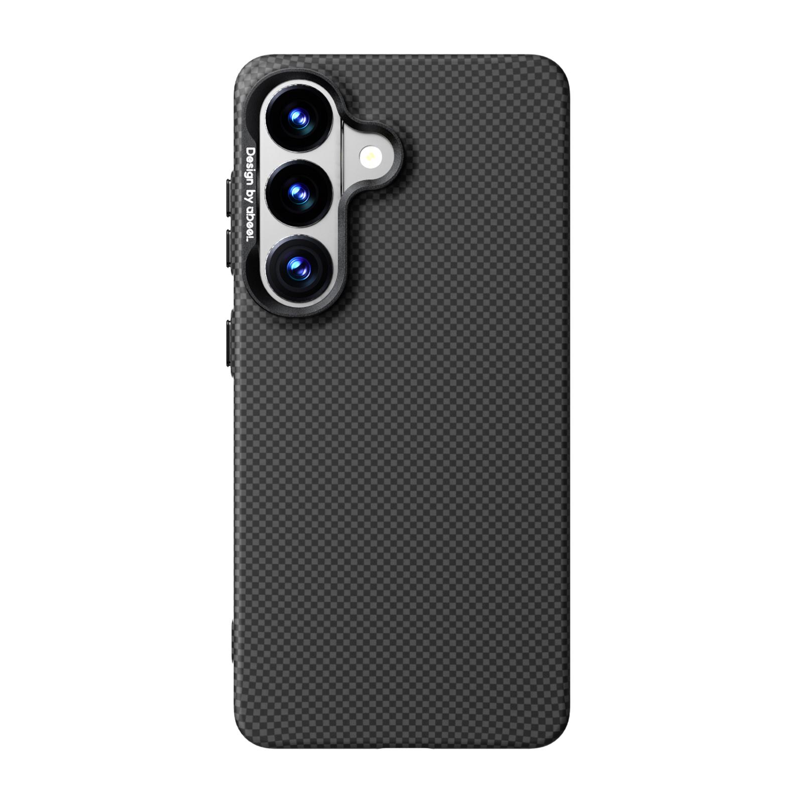 For Galaxy S26 5G ABEEL Lightweight Zero Feel Series Lyocell Fiber Water Adhesive Magnetic Phone Case(Small Squares) - Shopkiz.com