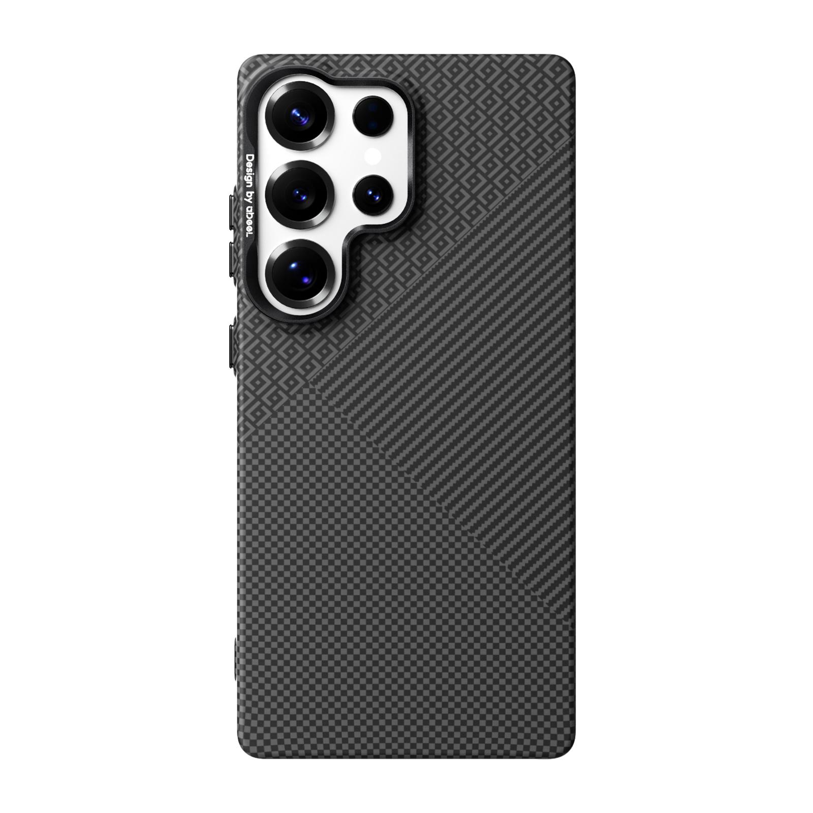 For Galaxy S25 Ultra 5G ABEEL Lightweight Zero Feel Series Lyocell Fiber Water Adhesive Magnetic Phone Case(Little Fortune) - Shopkiz.com