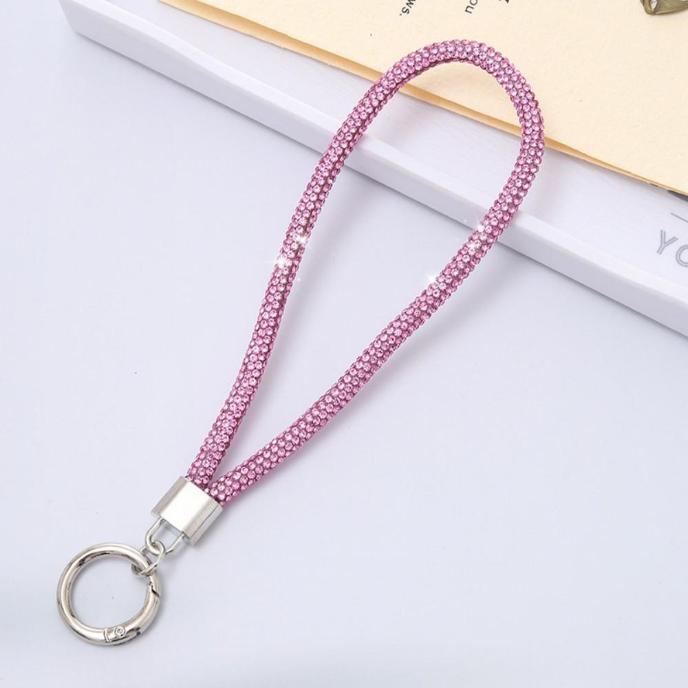Keychain Rhinestones Phone Charm Wrist Strap for Women Girls(Pink) - Shopkiz.com