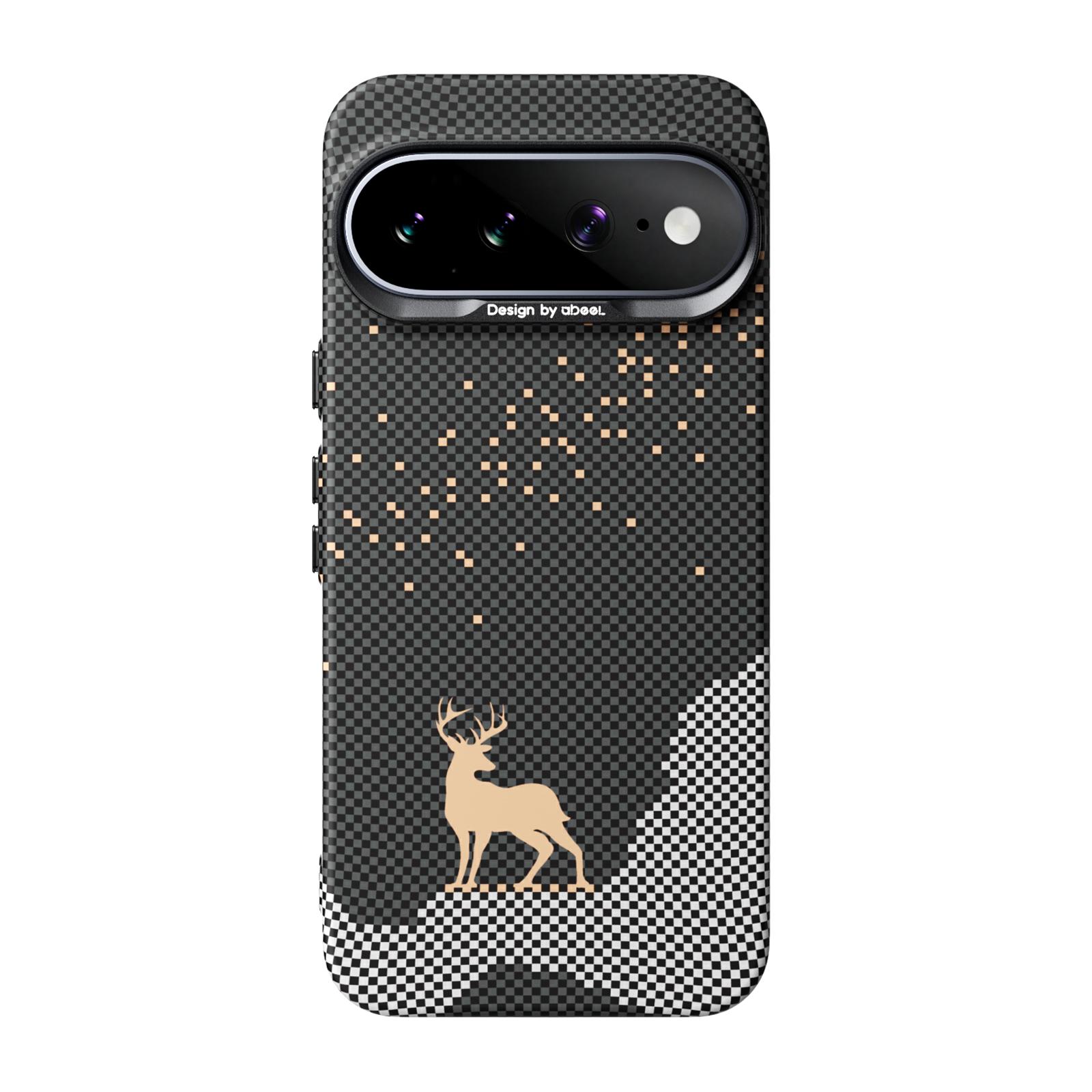 For Google Pixel 11 Pro XL ABEEL Lightweight Zero Feel Series Lyocell Fiber Water Adhesive Magnetic Phone Case(Auspicious Deer) - Shopkiz.com