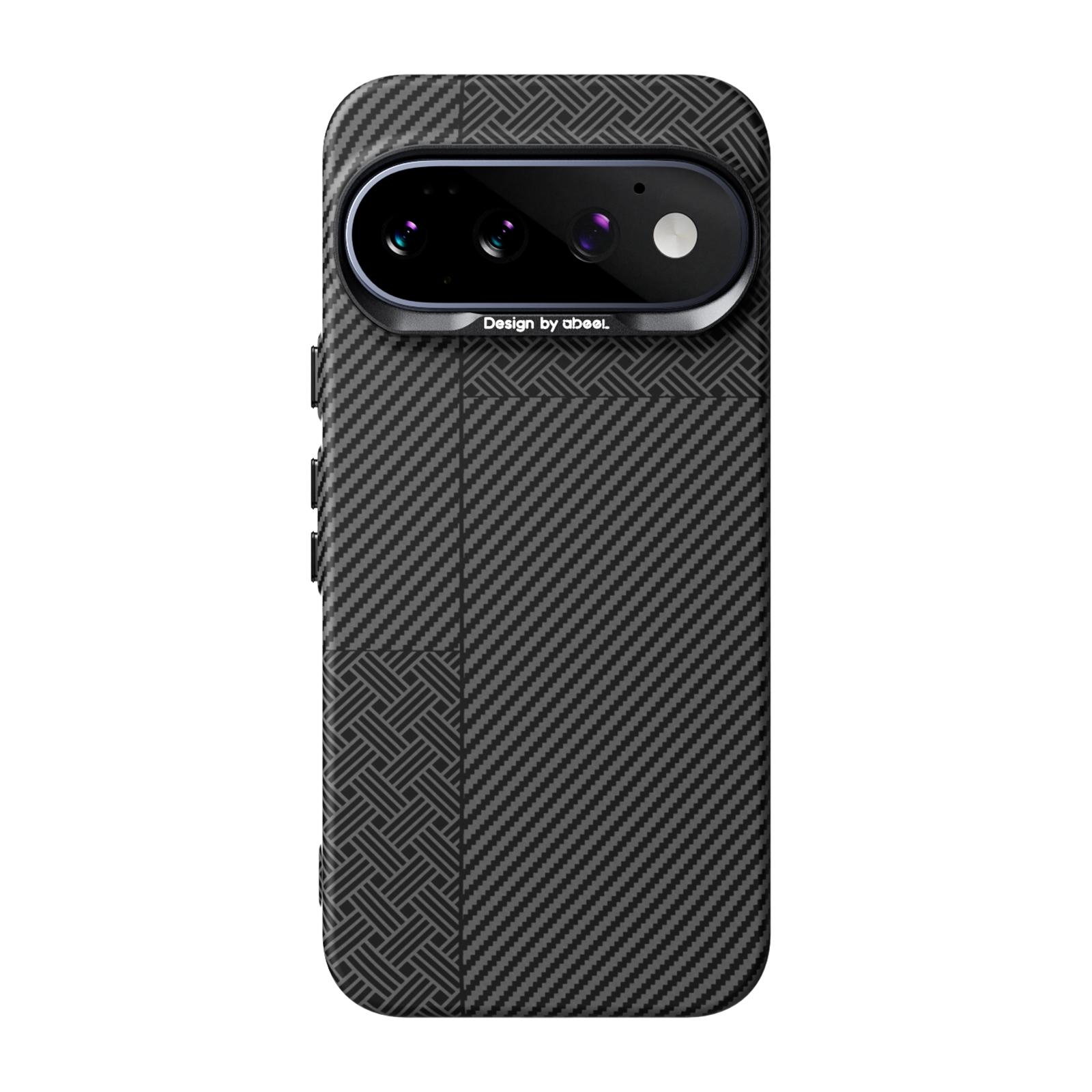 For Google Pixel 11 ABEEL Lightweight Zero Feel Series Lyocell Fiber Water Adhesive Magnetic Phone Case(Small Meander Carbon Fiber) - Shopkiz.com
