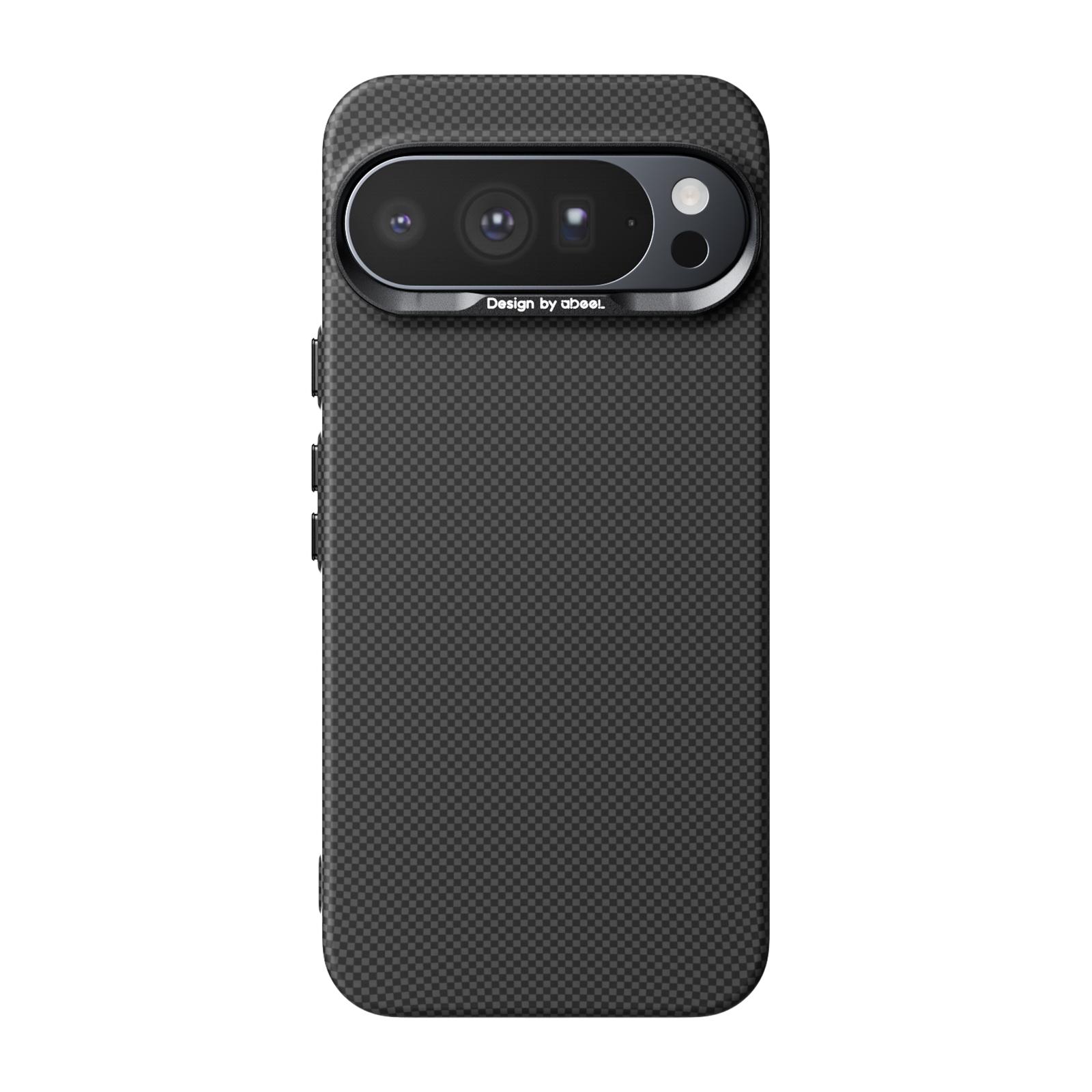 For Google Pixel 10 Pro XL ABEEL Lightweight Zero Feel Series Lyocell Fiber Water Adhesive Magnetic Phone Case(Small Squares) - Shopkiz.com