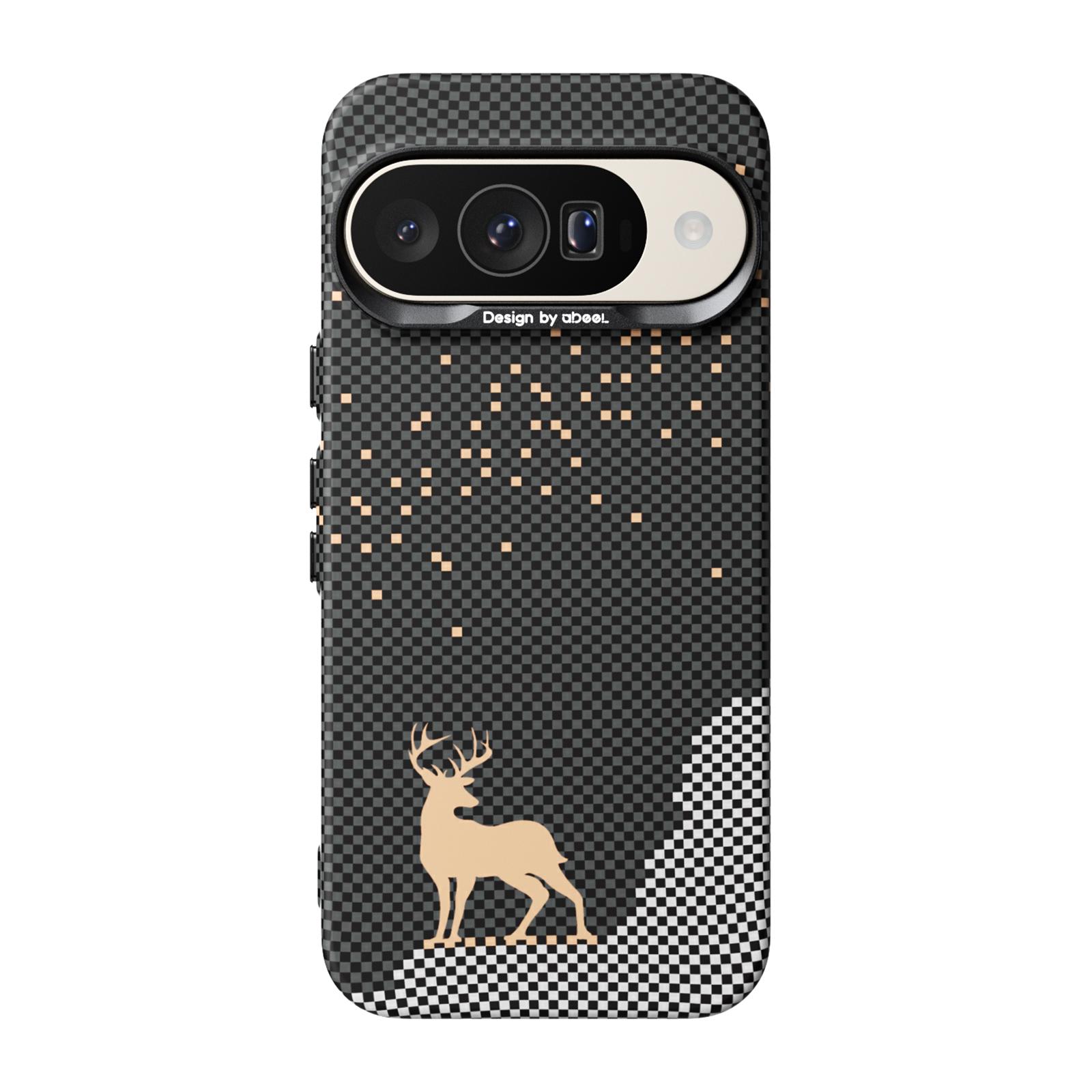 For Google Pixel 10 / 10 Pro ABEEL Lightweight Zero Feel Series Lyocell Fiber Water Adhesive Magnetic Phone Case(Auspicious Deer) - Shopkiz.com