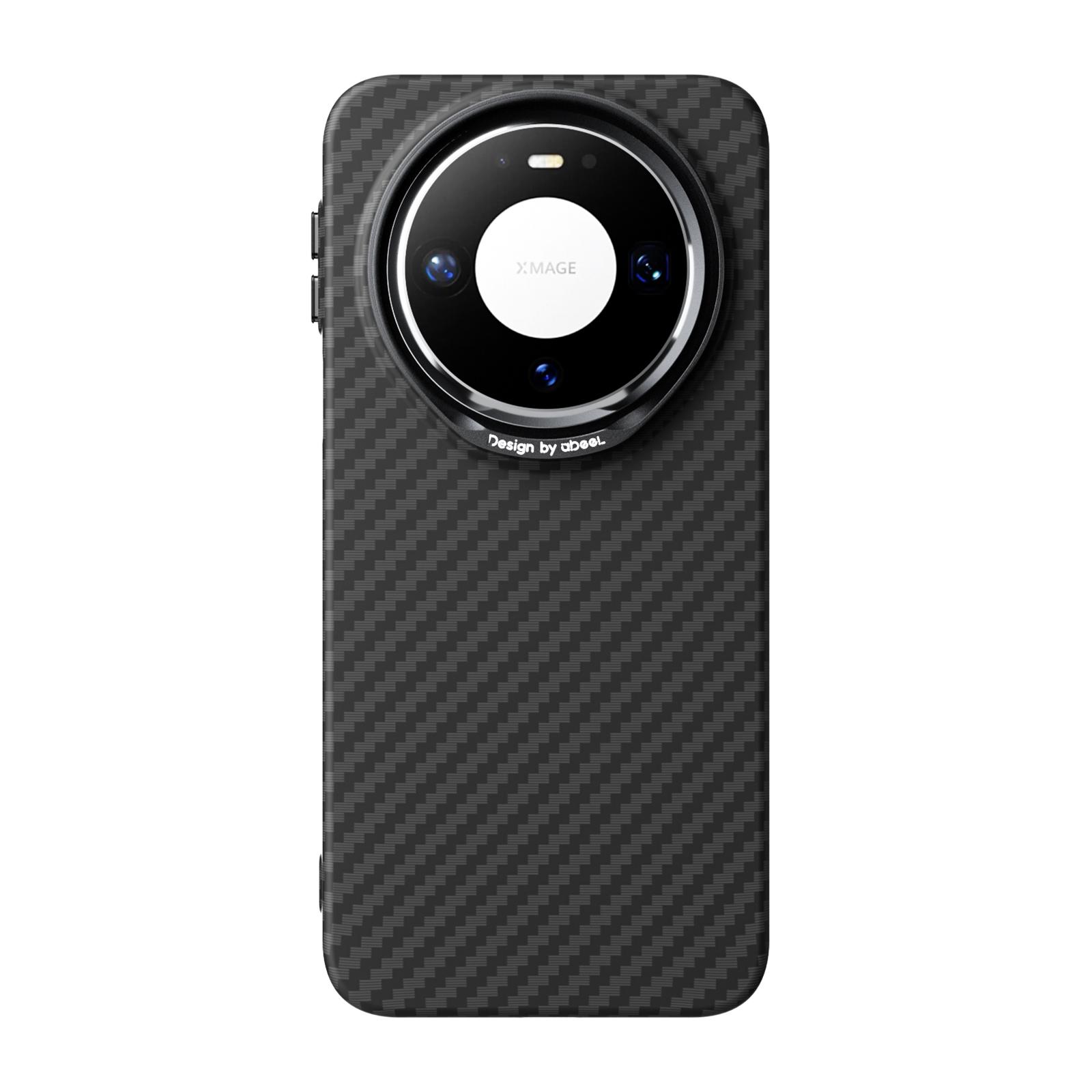 For Huawei Mate 80 / Mate 80 Pro ABEEL Lightweight Zero Feel Series Lyocell Fiber Water Adhesive Magnetic Phone Case(Carbon Fiber Black) - Shopkiz.com