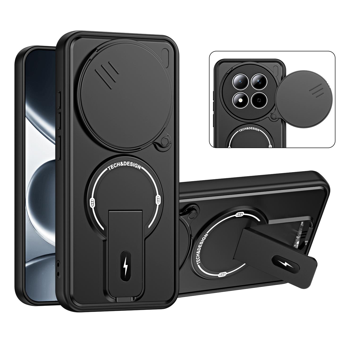 For Redmi Note 15 Global 164mm / Poco M8 5G Sliding Camshield Holder Magnetic Phone Case(Black) - Shopkiz.com