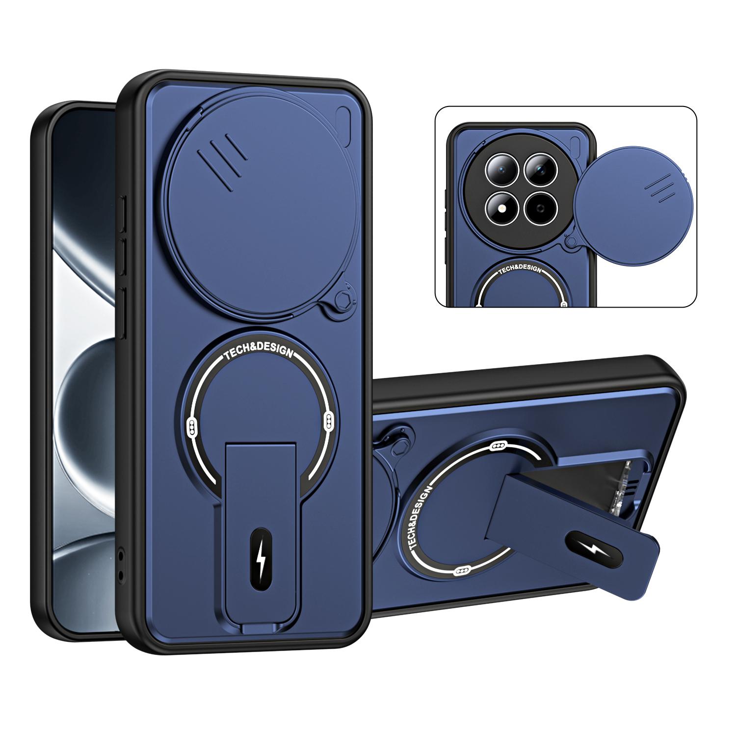 For Redmi Note 15 Pro 5G Global 163.6mm Sliding Camshield Holder Magnetic Phone Case(Blue) - Shopkiz.com
