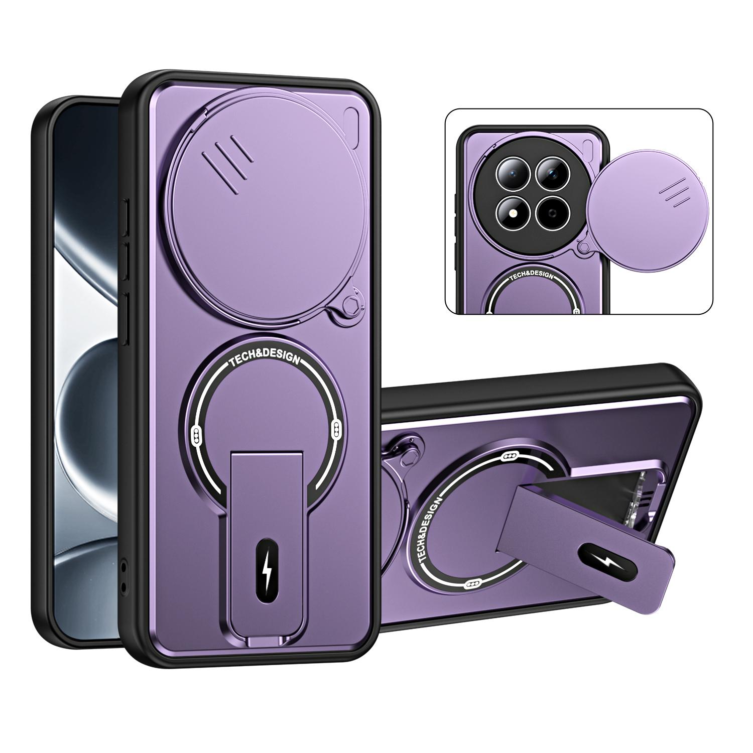 For Redmi Note 15 Pro+ 5G Global 163.3mm Sliding Camshield Holder Magnetic Phone Case(Purple) - Shopkiz.com