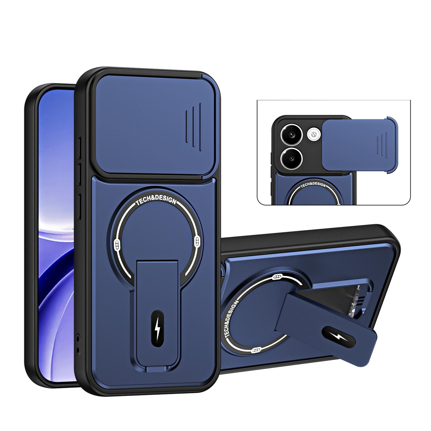 For Redmi Turbo 5 5G / Poco X8 Pro 5G Sliding Camshield Holder Magnetic Phone Case(Blue) - Shopkiz.com