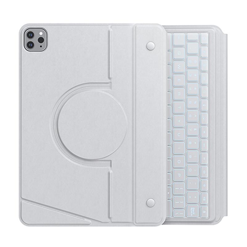 For iPad Air 13 2026/2025/2024 NILLKIN MagicEase Keyboard Stand Tablet PC Case(Grey) - Shopkiz.com