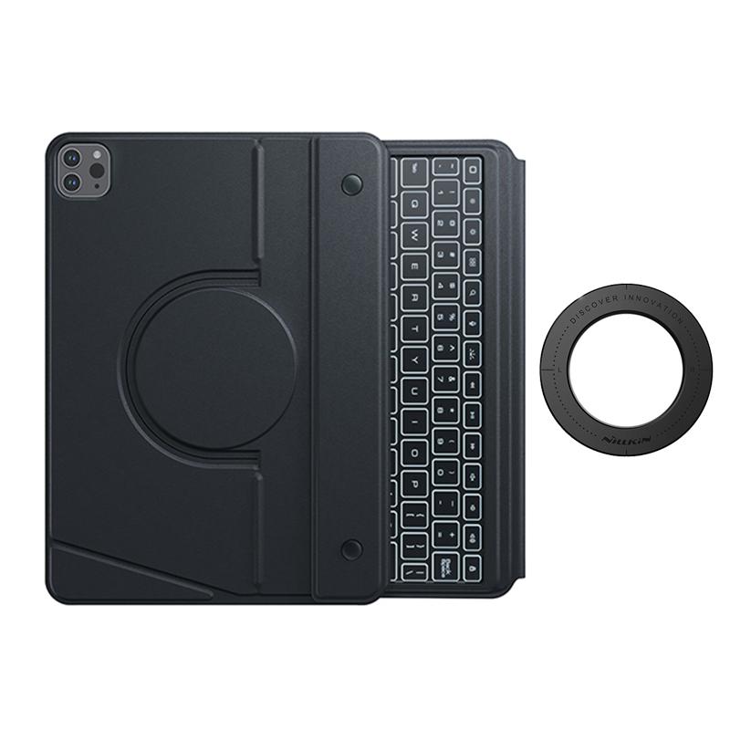For iPad Pro 11 2025 / 2024 NILLKIN MagicEase Keyboard Stand Tablet PC Case with MagStand Ultra(Black) - Shopkiz.com