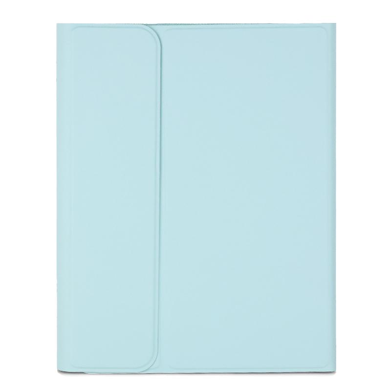 For iPad 9.7 2017 / 2018 / Air 2 / Air Solid Color Smart Tablet Leather Case with Pen Slot(Lake Blue) - Shopkiz.com