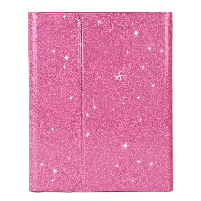 For iPad 10.2 2021 / 2020 / 2019 Glitter Powder Smart Tablet Leather Case with Pen Slot(Glitter Pink) - Shopkiz.com