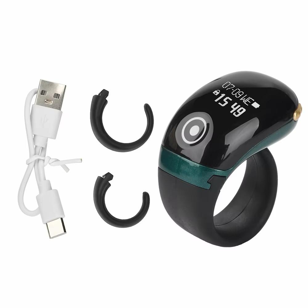 S7 Pro Adjustable Size Touch Smart Bluetooth Prayer Ring Counter(Green) - Shopkiz.com