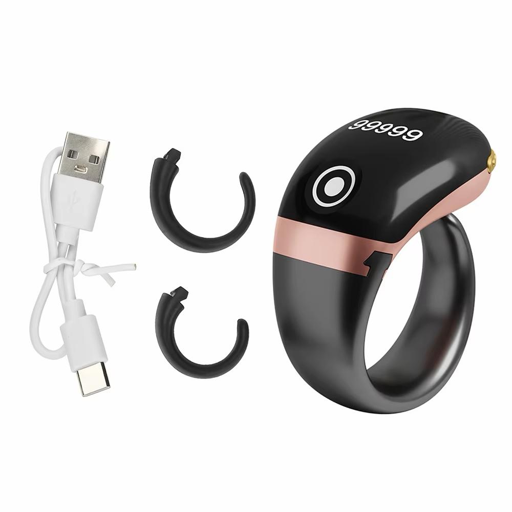 S7 Pro Adjustable Size Touch Smart Bluetooth Prayer Ring Counter(Rose Gold) - Shopkiz.com