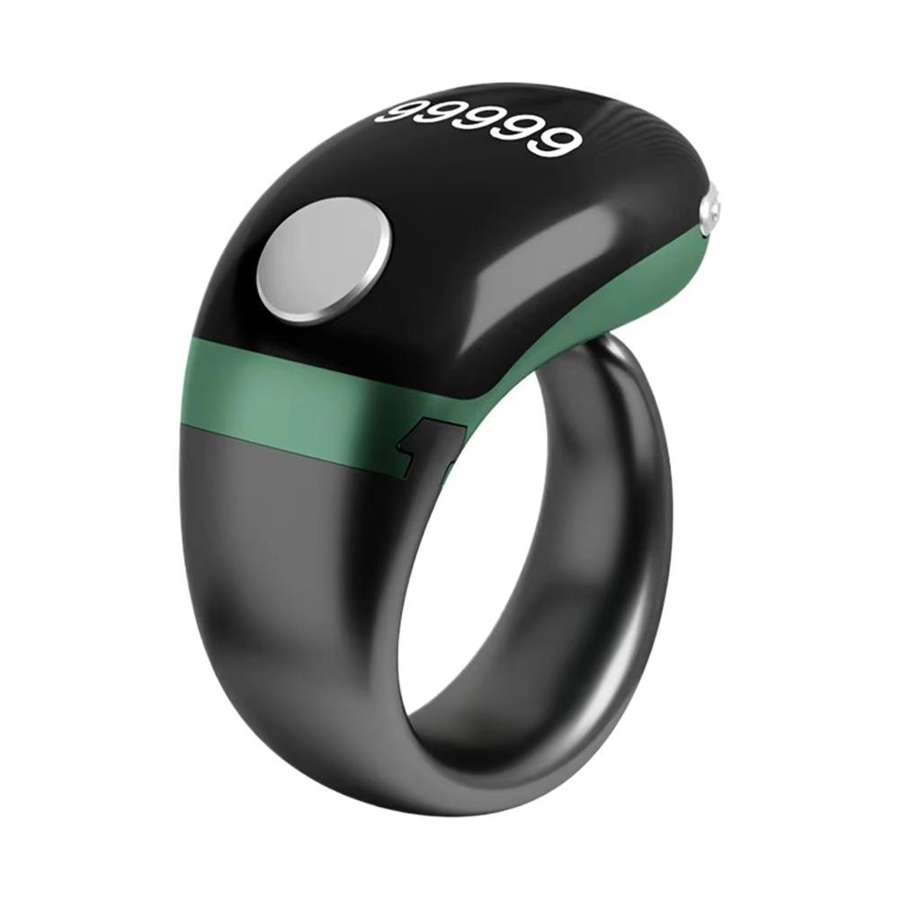 S7 Adjustable Size Button Smart Bluetooth Prayer Ring Counter(Green) - Shopkiz.com