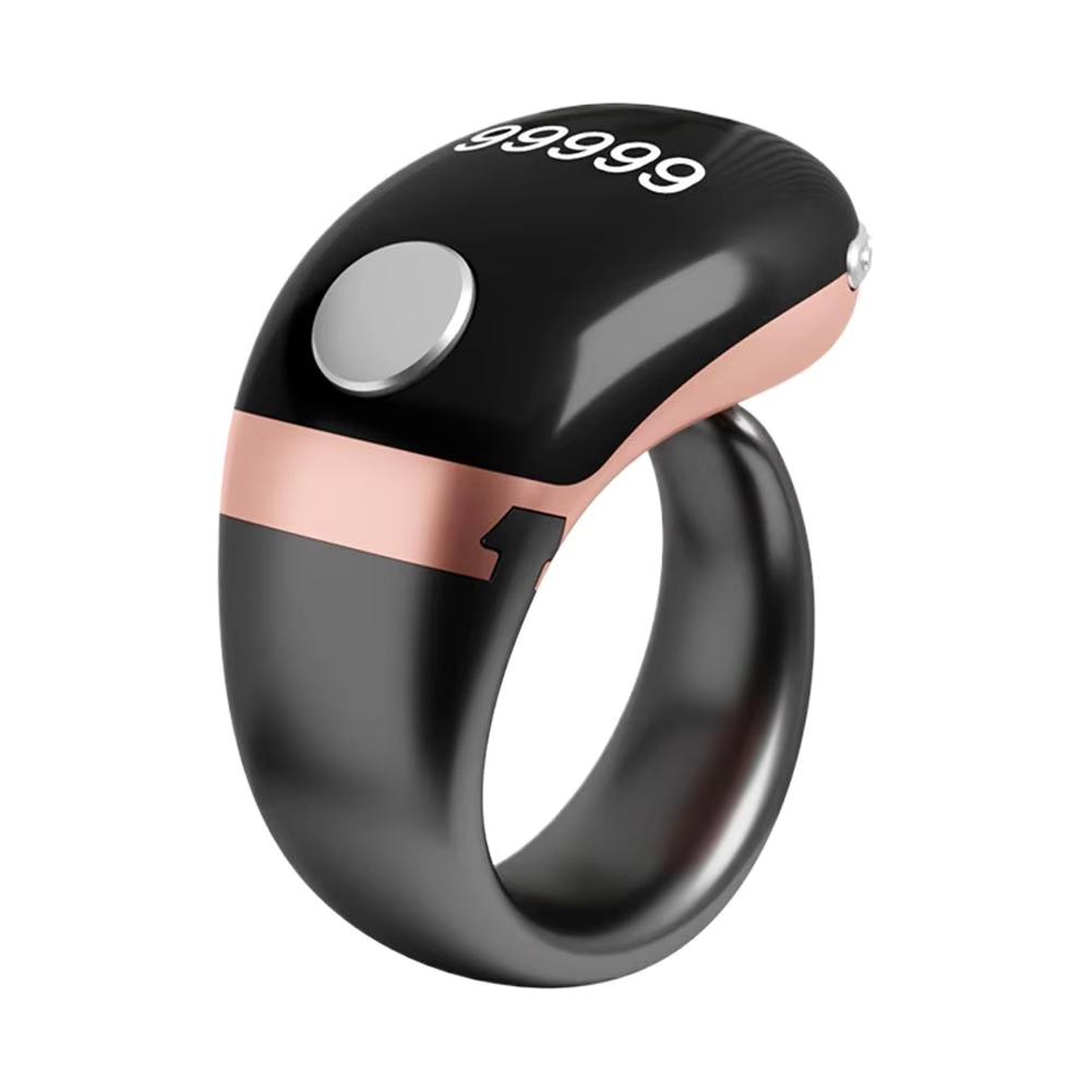 S7 Adjustable Size Button Smart Bluetooth Prayer Ring Counter(Rose Gold) - Shopkiz.com