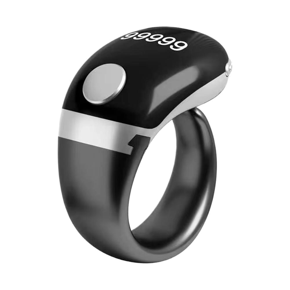 S7 Adjustable Size Button Smart Bluetooth Prayer Ring Counter(Grey) - Shopkiz.com