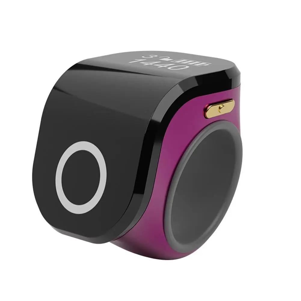 S10 Adjustable Size Touch Smart Bluetooth Prayer Ring Counter(Purple) - Shopkiz.com
