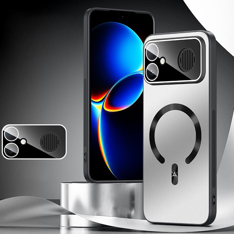 For Redmi K90 Max 5G Ice Magnetic Explosion-proof Lens Film PC Phone Case(Space Silver) - Shopkiz.com