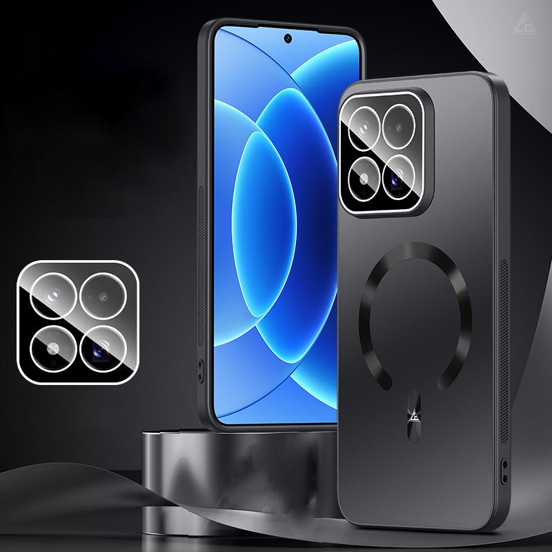For Xiaomi 17 Max 5G Ice Magnetic Explosion-proof Lens Film PC Phone Case(Graphite Black) - Shopkiz.com