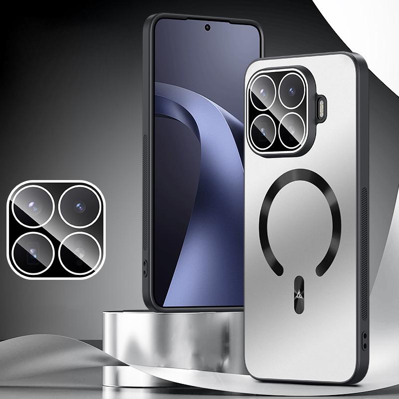For Xiaomi 17T 5G Ice Magnetic Explosion-proof Lens Film PC Phone Case(Space Silver) - Shopkiz.com