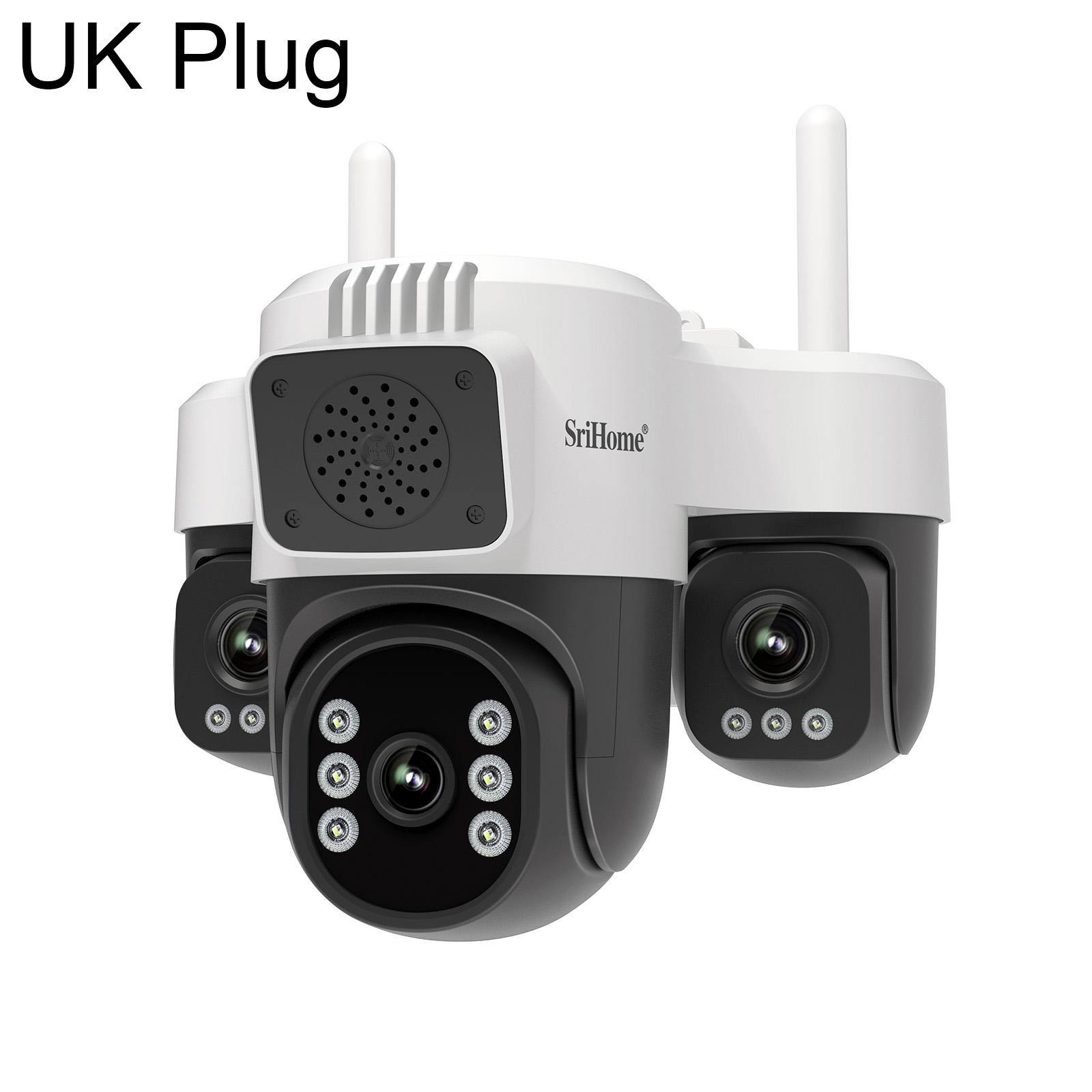 Srihome SH073 6MP Triple Lens Panoramic Surveillance HD Camera(UK Plug)