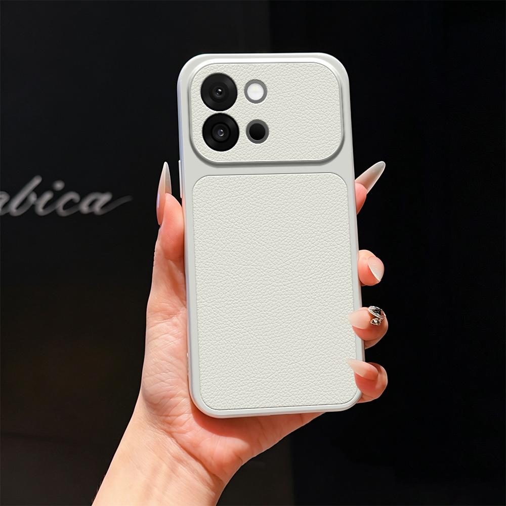 For OnePlus 13T Lambskin Series Skin Feel Shockproof Phone Case(Silver) - Shopkiz.com