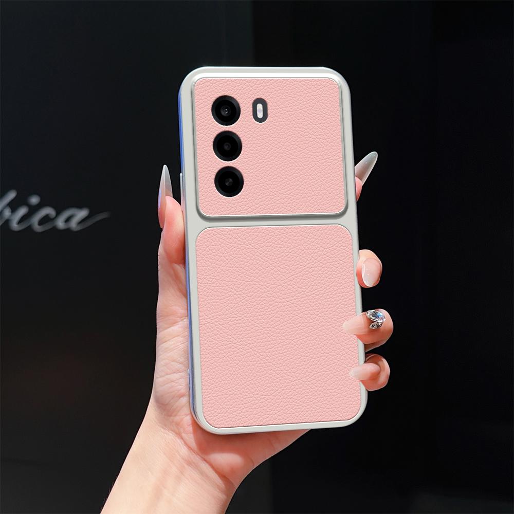 For OnePlus Turbo 6X 5G Lambskin Series Skin Feel Shockproof Phone Case(Pink) - Shopkiz.com