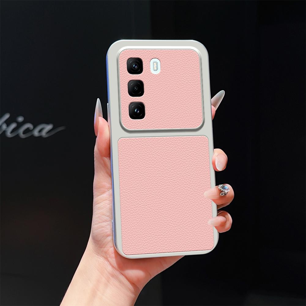 For Infinix Hot 50 Pro 4G Lambskin Series Skin Feel Shockproof Phone Case(Pink) - Shopkiz.com