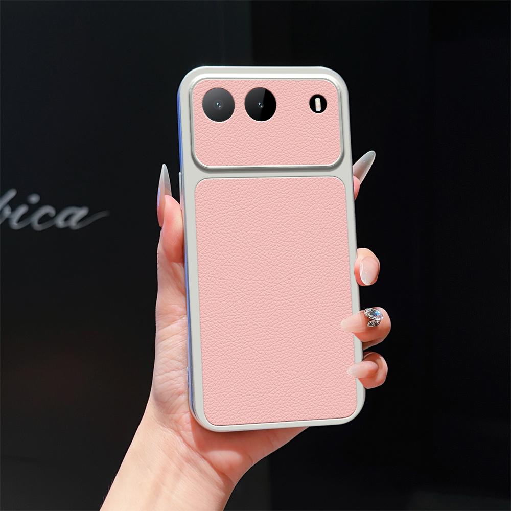 For Infinix Hot 60i 5G Lambskin Series Skin Feel Shockproof Phone Case(Pink) - Shopkiz.com