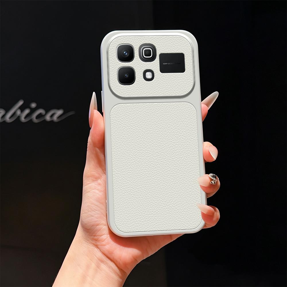 For Infinix Note 60 5G Lambskin Series Skin Feel Shockproof Phone Case(Silver) - Shopkiz.com