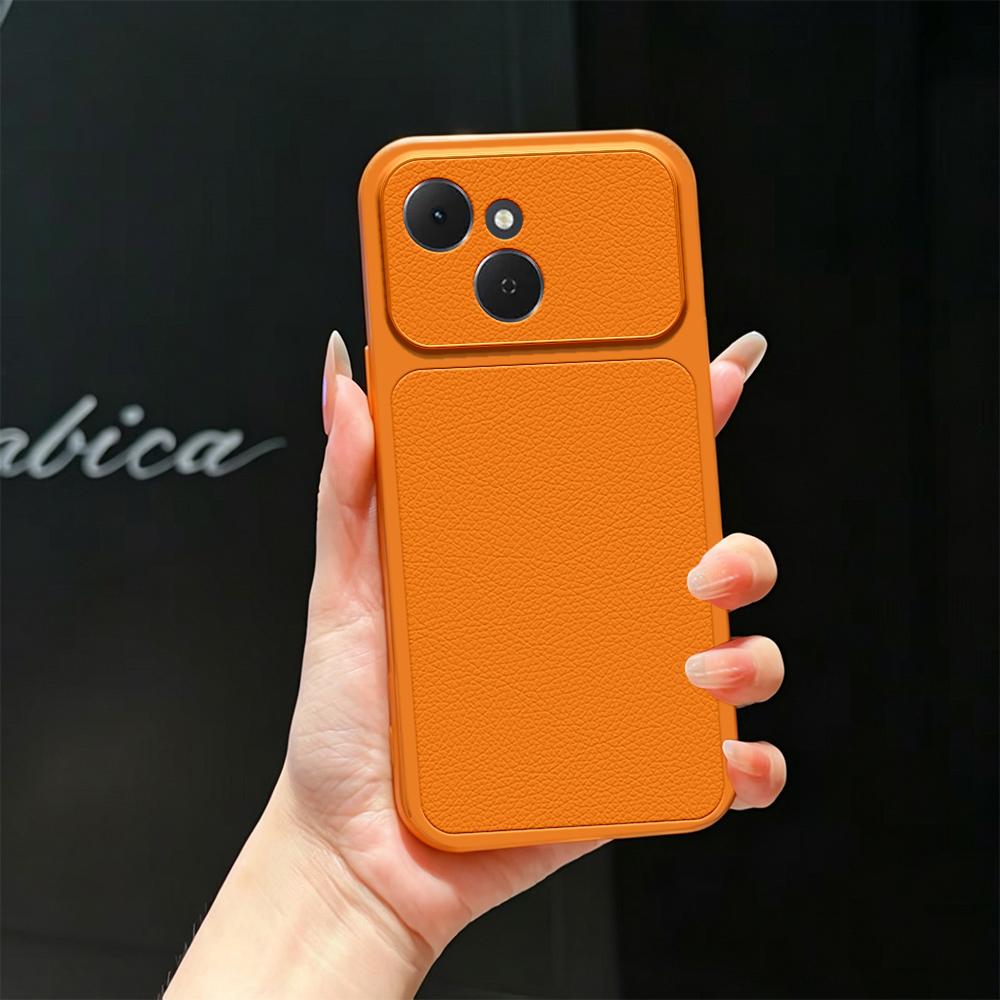 For Tecno Spark 40C Lambskin Series Skin Feel Shockproof Phone Case(Orange) - Shopkiz.com