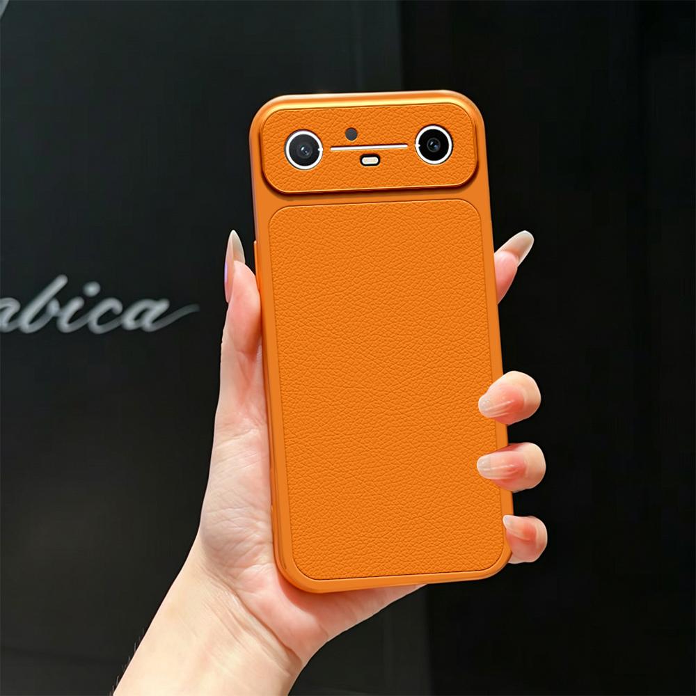 For Tecno Spark Slim Lambskin Series Skin Feel Shockproof Phone Case(Orange) - Shopkiz.com