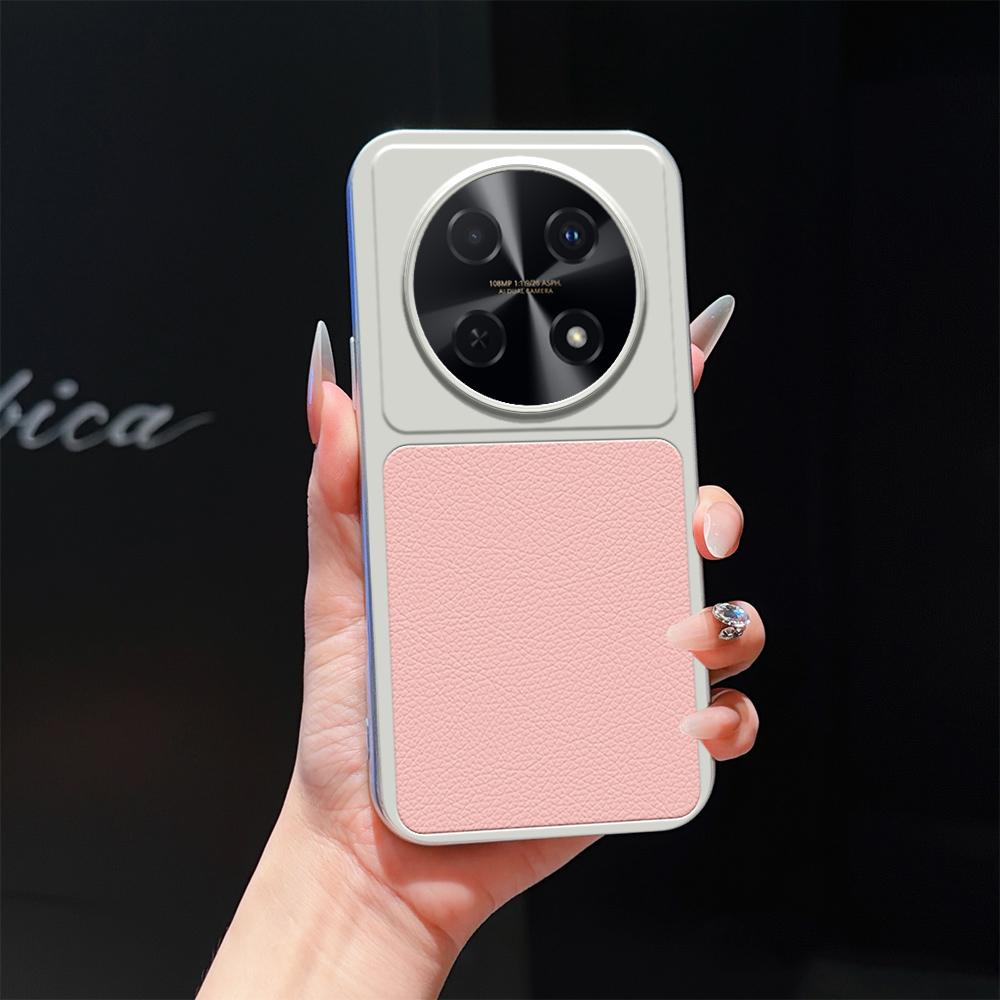 For Huawei Enjoy 70 Pro Lambskin Series Skin Feel Shockproof Phone Case(Pink) - Shopkiz.com