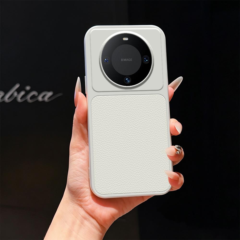 For Huawei Mate 60 Lambskin Series Skin Feel Shockproof Phone Case(Silver) - Shopkiz.com