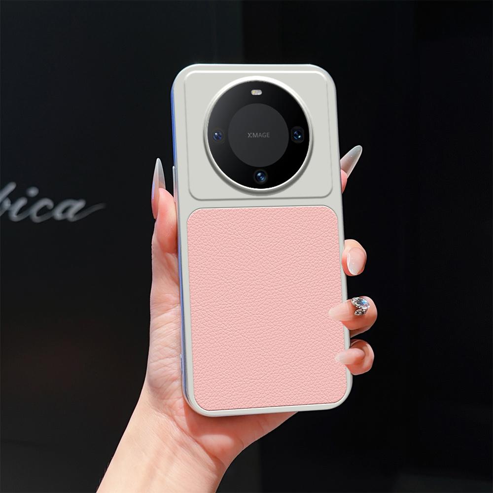 For Huawei Mate 60 Lambskin Series Skin Feel Shockproof Phone Case(Pink) - Shopkiz.com