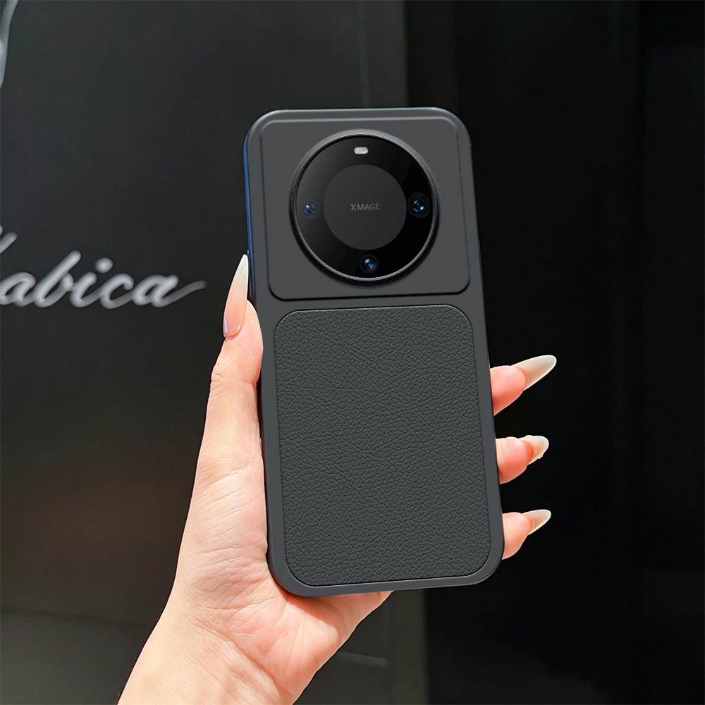 For Huawei Mate 60 Pro Lambskin Series Skin Feel Shockproof Phone Case(Black) - Shopkiz.com