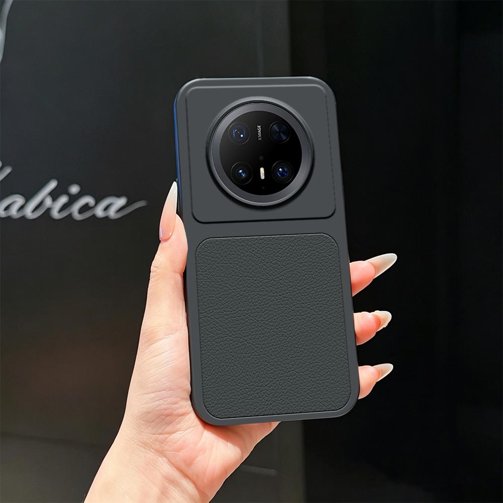For Huawei Mate 70 Pro Lambskin Series Skin Feel Shockproof Phone Case(Black) - Shopkiz.com