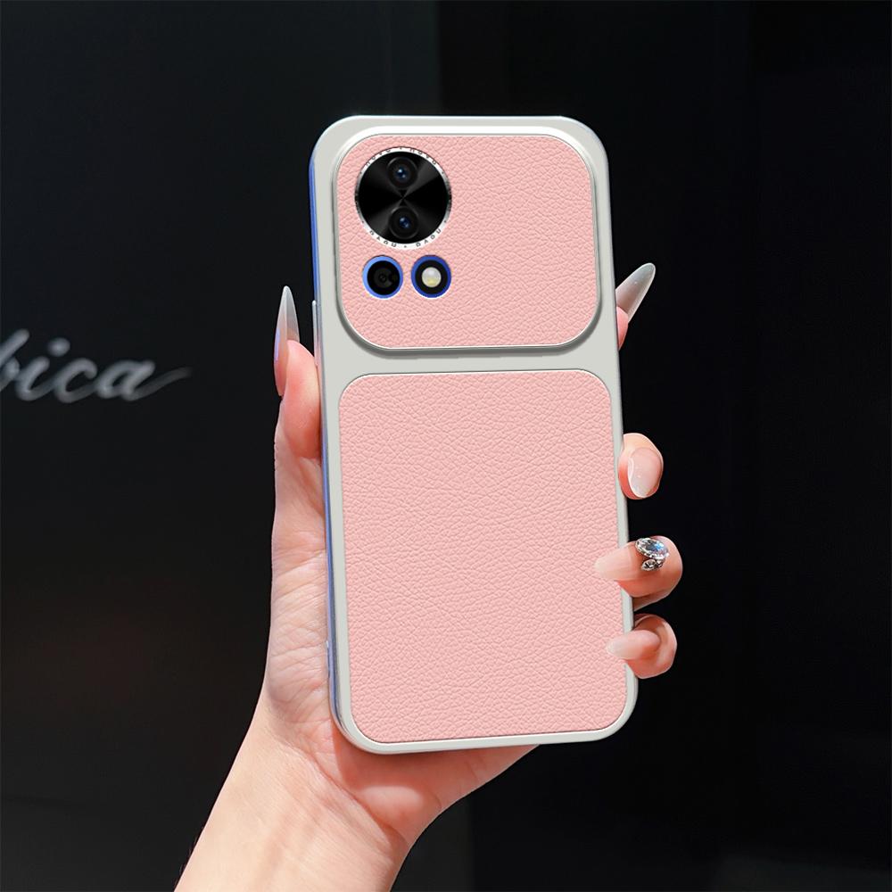 For Huawei nova 12 Lambskin Series Skin Feel Shockproof Phone Case(Pink) - Shopkiz.com