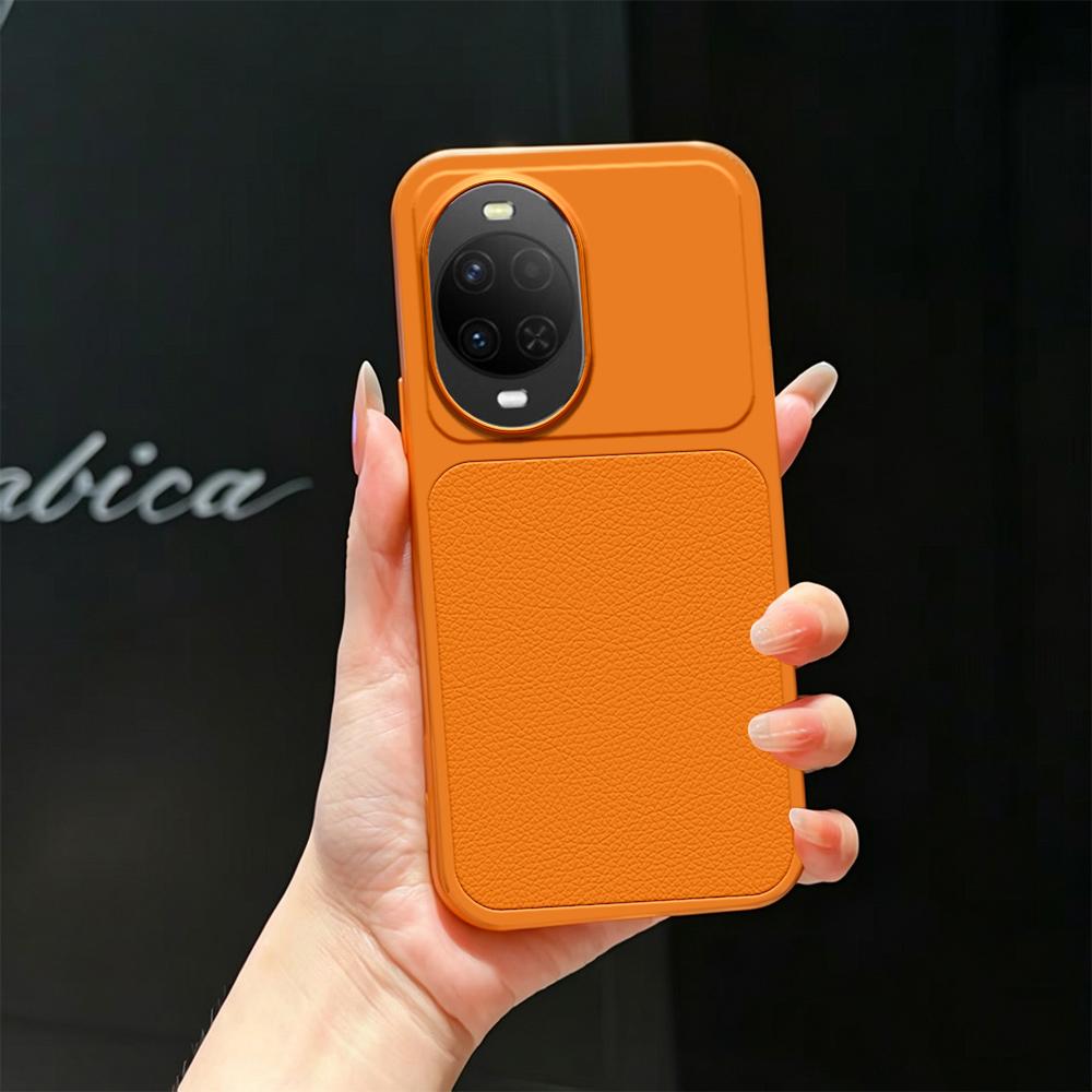 For Huawei nova 15 Lambskin Series Skin Feel Shockproof Phone Case(Orange) - Shopkiz.com