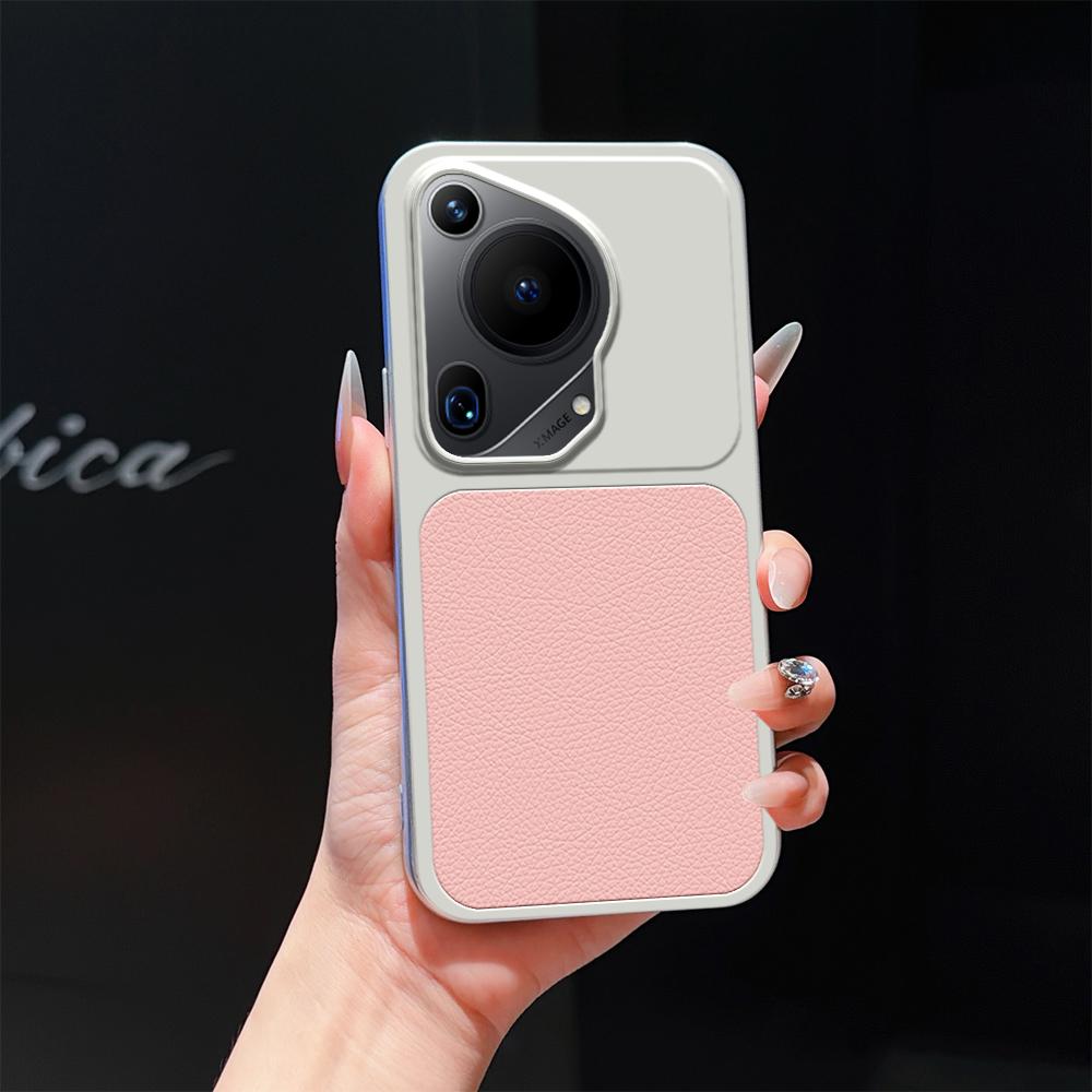 For Huawei Pura 70 Ultra Lambskin Series Skin Feel Shockproof Phone Case(Pink) - Shopkiz.com