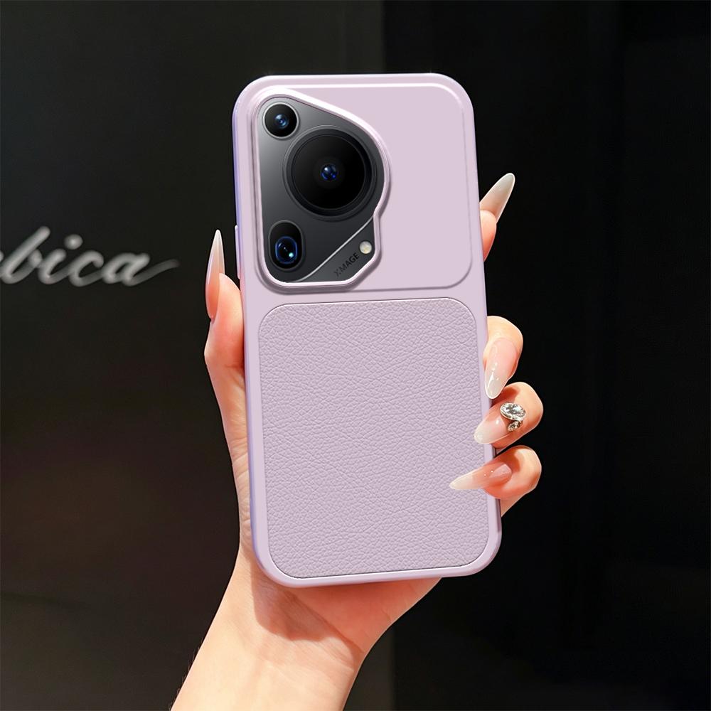 For Huawei Pura 70 Ultra Lambskin Series Skin Feel Shockproof Phone Case(Purple) - Shopkiz.com