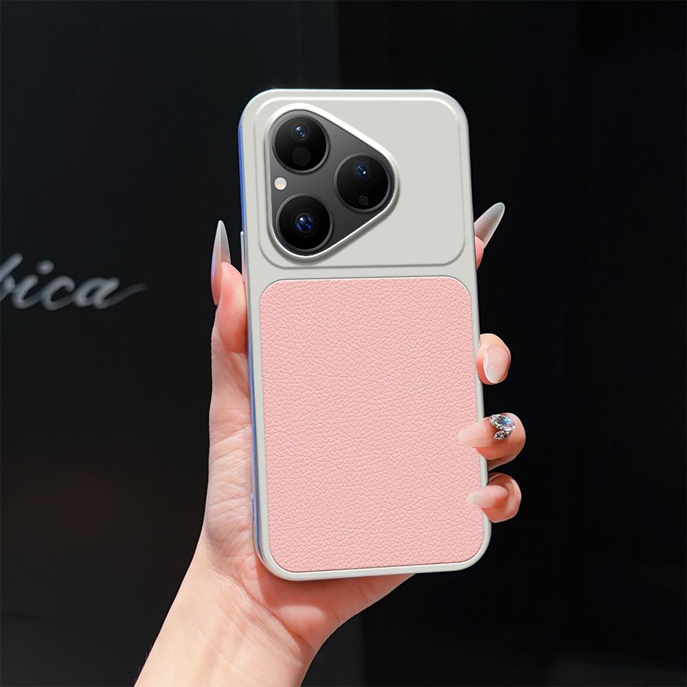 For Huawei Pura 80 5G Lambskin Series Skin Feel Shockproof Phone Case(Pink) - Shopkiz.com