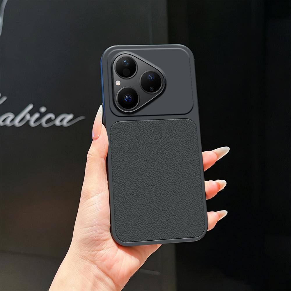 For Huawei Pura 80 5G Lambskin Series Skin Feel Shockproof Phone Case(Black) - Shopkiz.com