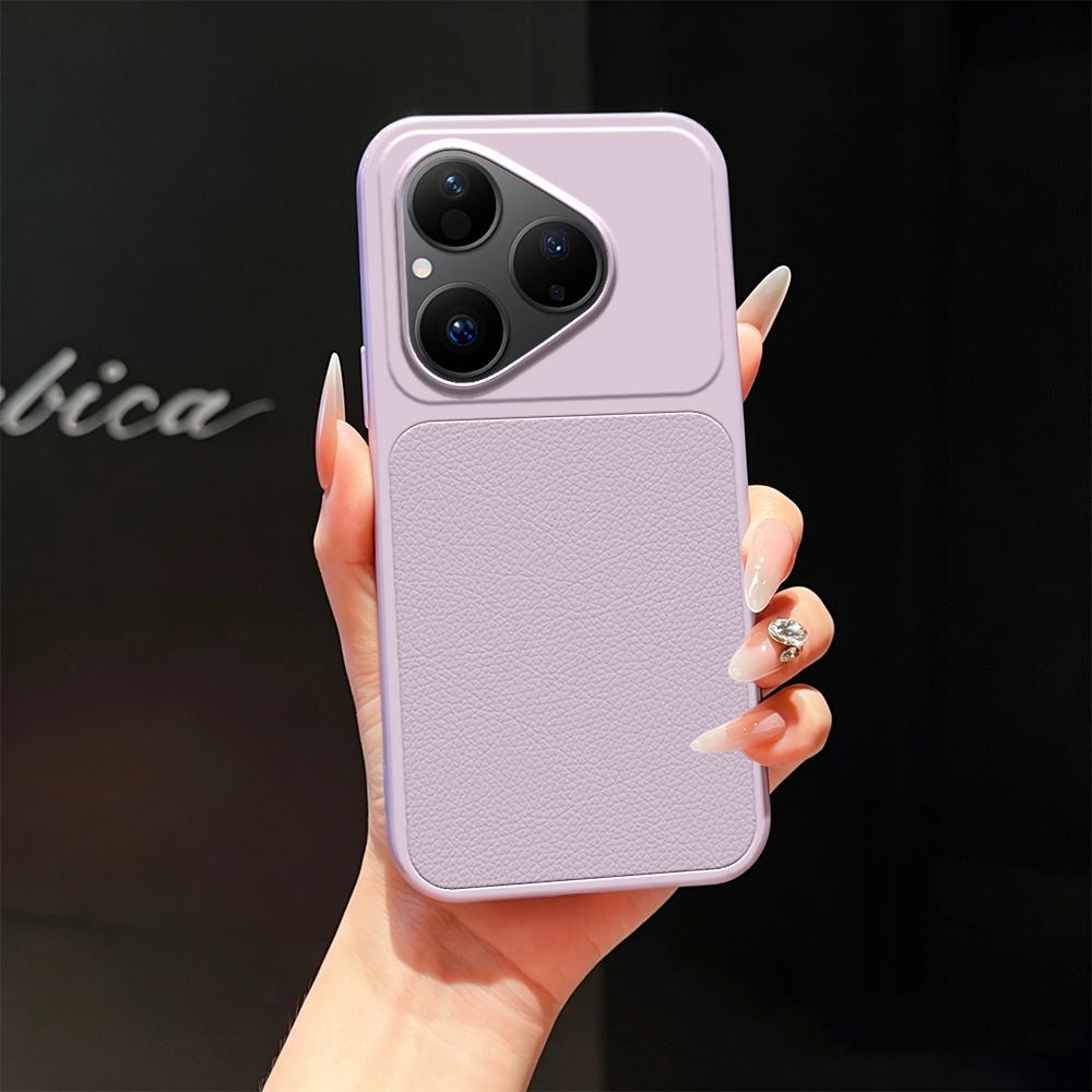 For Huawei Pura 80 5G Lambskin Series Skin Feel Shockproof Phone Case(Purple) - Shopkiz.com